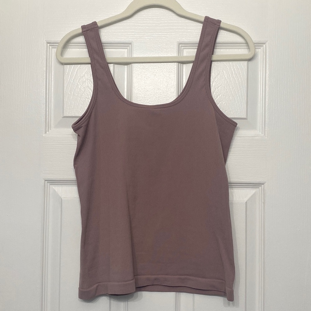 Athleta Dusty Pink Ribbed Tank - Picture 5 of 6